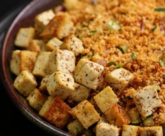 Salteado de Verduras con Tofu y Cuscús